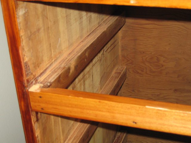 left side drawer front support