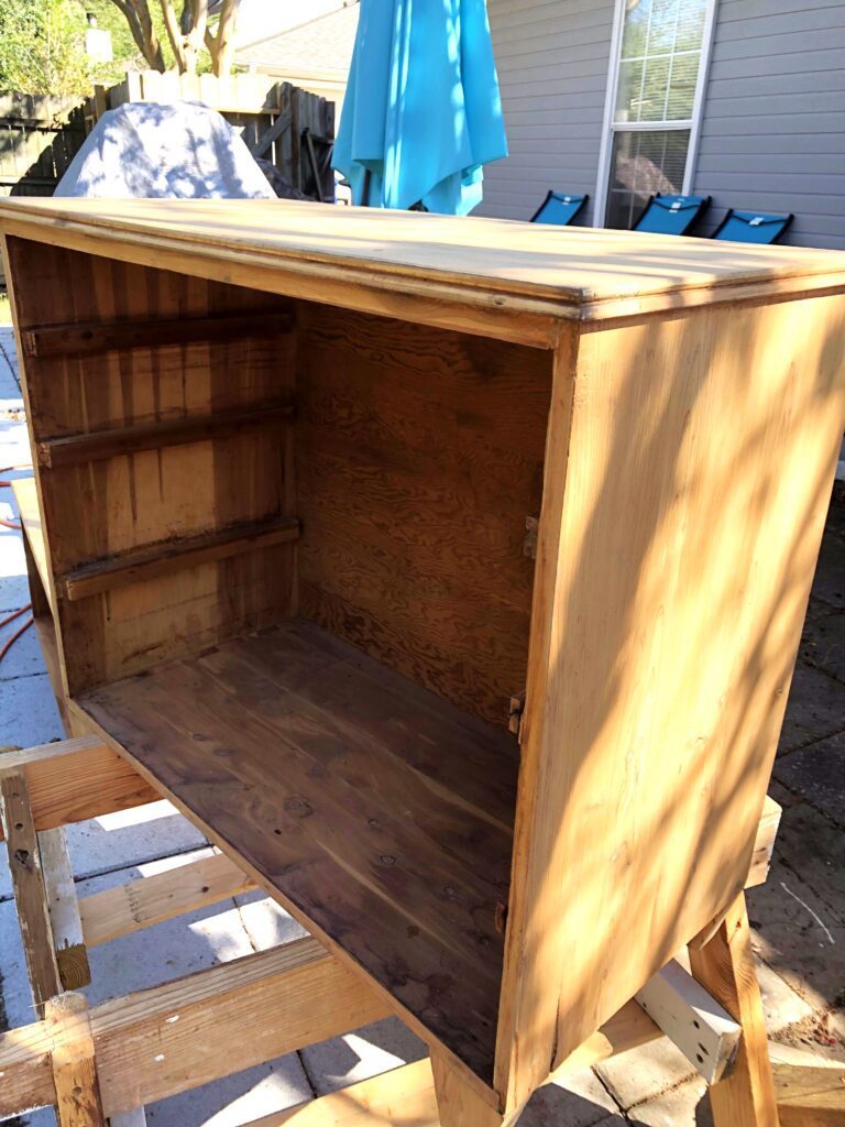 picture of sanded chest of drawers