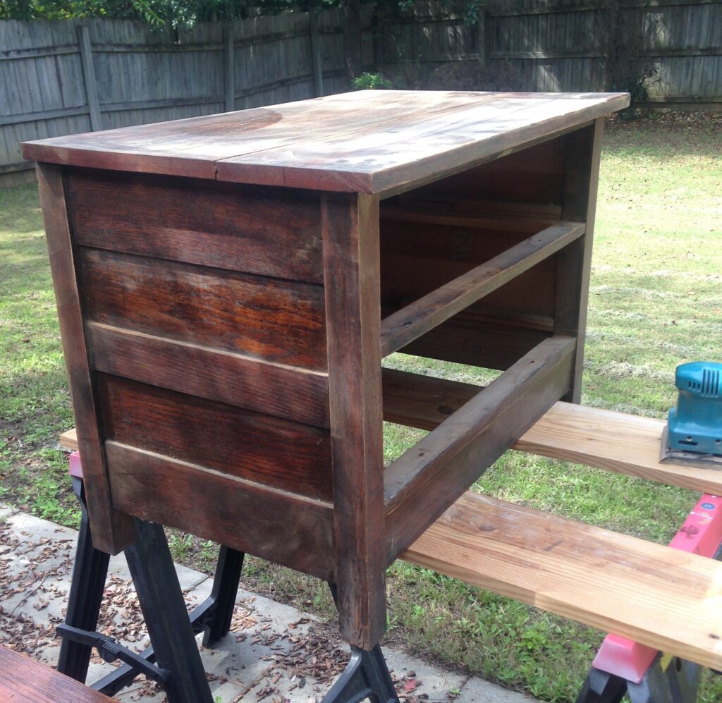 chest after first sanding